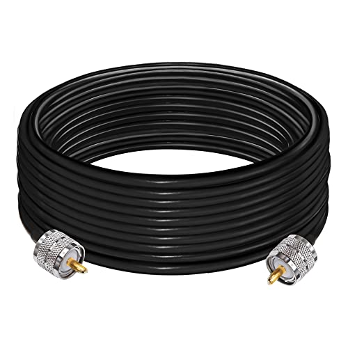 TUOLNK PL259 Kabel RG58 CB Funkkabel PL259 Jumper 10 m SO239 UHF Stecker auf Stecker Verlängerungskabel verlustarmes schwarzes HF Koaxialkabel PL259 Koaxialkabel für Zweiwege FunkWireless LAN Geräte von TUOLNK