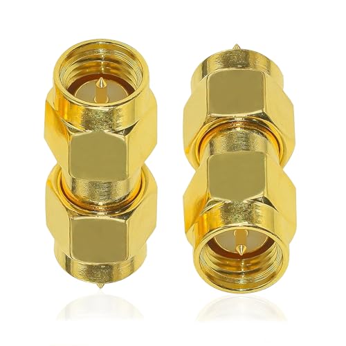 TUOLNK RF SMA Adapter SMA Stecker auf SMA Stecker SMA Stecker auf Stecker Gerade Koax Stecker Kit für Radio Verlängerungskabel Router SMA Stecker auf SMA Stecker Konverter 2pcs von TUOLNK