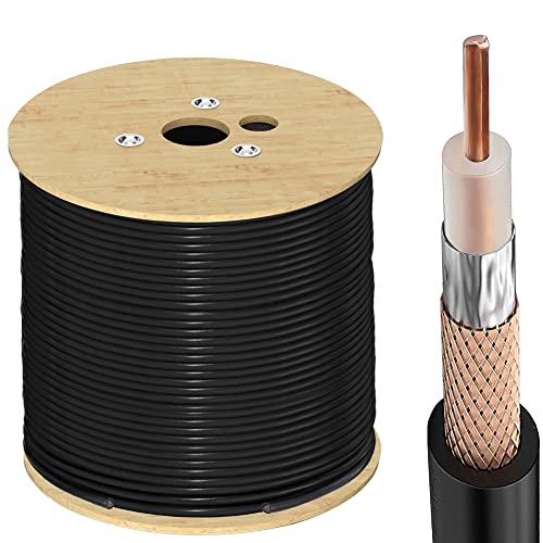 TUOLNK RG58 Koaxialkabel Verlängerungskabel 49.2ft (15M) Flexibles Koaxialkabel mit niedrigem Verlust für Wired &Wireless Netzwerk Router 4G Antenne Schwarz Kabel Impedanz 50 Ohm RG58 RF Koaxialkabel von TUOLNK