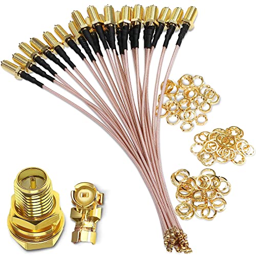 TUOLNK RP-SMA auf IPX Koaxialkabel UFL U.FL auf RPSMA Buchse Koaxialkabel für Mini PCI WLAN Antennenverlängerung Antennenkabel 4 Zoll (10 cm) 5pcs von TUOLNK