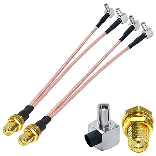 TUOLNK SMA Buchse zu Dual TS9 Anschlusskabel Dual TS9 Adapterkabel mit rechtwinkligem Stecker Kompatibel mit 4G LTE Mobile SMA Buchse zu TS9 Stecker V Typ Koaxialkabel 2pcs 6inch von TUOLNK