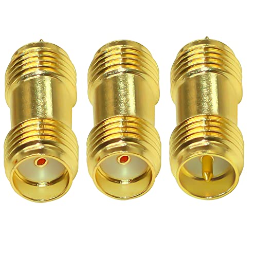 TUOLNK SMA Koppler Barrel Adapter Buchse auf RP SMA Buchse RF Connector Kit Converter für Antennenradio 3er Pack von TUOLNK