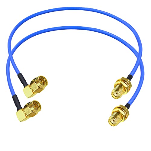 TUOLNK SMA-Stecker Rechtwinklig auf SMA-Buchse Koaxialkabel RG402 für 3G 4G LTE-Antenne Verlängerungskabel Pigtail-Kabel 1,64ft (50cm) 2er Pack von TUOLNK