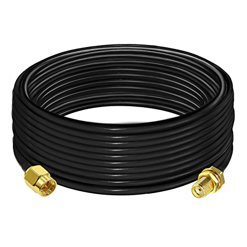 TUOLNK SMA Verlängerungskabel RG58 32.8ft (10M) SMA Stecker auf SMA Buchse Koaxialkabel 3G 4G LTE WiFi Antenne Wireless LAN Flexibles verlustarmes HF Koaxialkabel CB Funk RG58 von TUOLNK