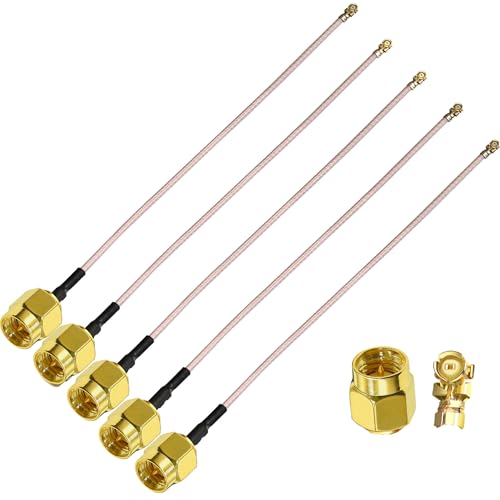 TUOLNK SMA auf IPX Kabel SMA Stecker auf IPX Koaxialkabel RG178 U.FL auf SMA Stecker WiFi Antennen Verlängerungskabel 5 Stück 6 Zoll (15 cm) für Netzwerkkarten PCI Modul von TUOLNK