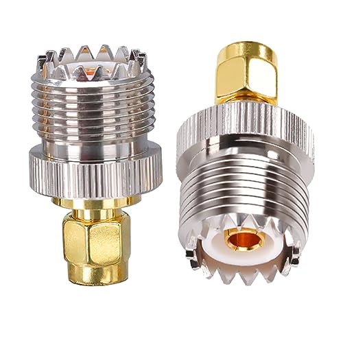 TUOLNK SMA auf PL259 Adapter SMA Stecker auf UHF PL-259 Buchse Koax Stecker für CB Funkantenne SO239 Buchse auf SMA Stecker Koaxial Adapter 2St von TUOLNK