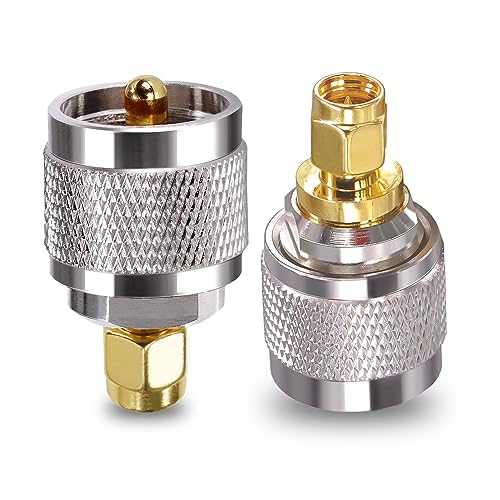 TUOLNK SMA auf PL259 Adapter SMA Stecker auf UHF PL-259 Stecker Koax Stecker für CB Funkantenne SO239 Stecker auf SMA Stecker Koaxial Adapter 2St von TUOLNK
