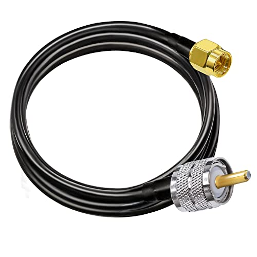 TUOLNK SMA zu UHF Verlängerungskabel RG58 6.6ft (2M) SMA Stecker auf SO239 PL259 Stecker WiFi Antennen Pigtail Kabel PL 259 Überbrückungskabel für CB Funk Amateurfunk von TUOLNK