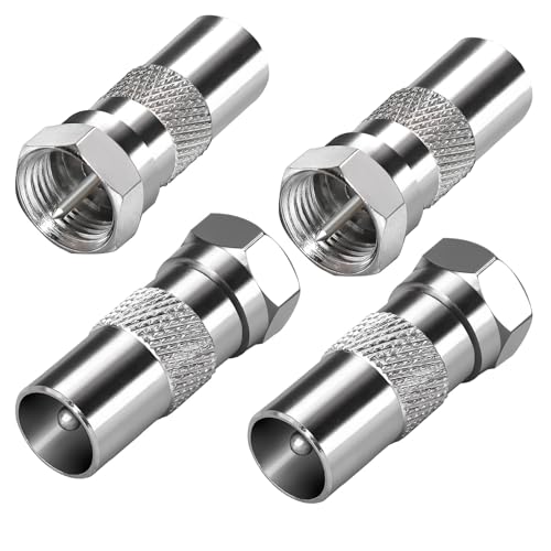 TUOLNK TV Antennenadapter F Stecker auf TV Stecker Koaxialstecker F Stecker auf TV Stecker Koax Kupplung für Koaxialkabel, Satellitenkabel, Antennenkabel, Antennenkabel F Typ Schraubstecker 4 Stück TUOLNK TV Antennenadapter F Stecker auf TV Stecker Koaxialstecker F Stecker auf TV Stecker Koax Kupplung für Koaxialkabel, Satellitenkabel, Antennenkabel, Antennenkabel F Typ Schraubstecker 4 Stück von TUOLNK