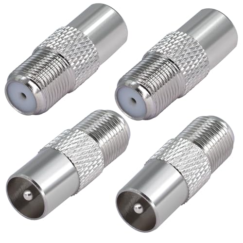 TUOLNK Antennenstecker F Buchse auf TV Stecker für Antennenkabel Satellitenkabel - F Typ Buchse 4 Stück TUOLNK Antennenstecker F Buchse auf TV Stecker für Antennenkabel Satellitenkabel - F Typ Buchse 4 Stück von TUOLNK