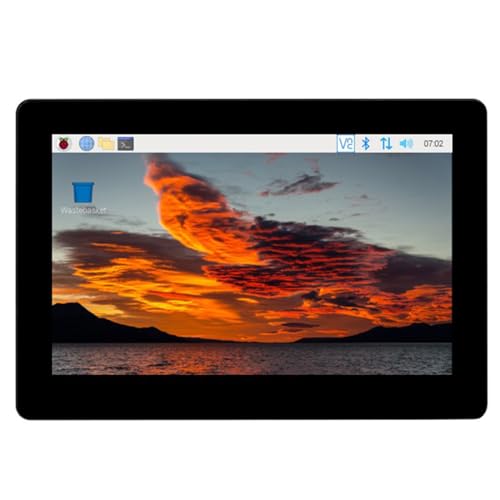 12,7 cm (5 Zoll) kapazitive Touchscreen-Erweiterung, kompatibel mit Raspberry Pi Rechenmodul 4 800 × 480 Pixel Auflösung PoE Header Gigabit Ethernet 4K-Ausgang von TUOPUONE
