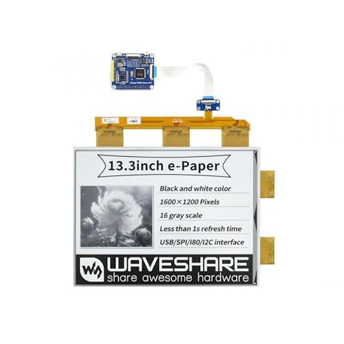 13,3 Zoll E-Paper E-Ink Display HAT Kompatibel mit Raspberry Pi 1600 × 1200 Pixel Auflösung Schwarz/Weiß Farben 16 Graustufen Parallel Port ohne PCB Teilweise Aktualisierung Unterstützung 13,3 Zoll E-Paper E-Ink Display HAT Kompatibel mit Raspberry Pi 1600 × 1200 Pixel Auflösung Schwarz/Weiß Farben 16 Graustufen Parallel Port ohne PCB Teilweise Aktualisierung Unterstützung von TUOPUONE