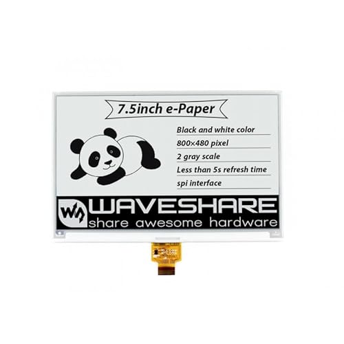 19,1 cm (7,5 Zoll) E-Ink Raw Display, kompatibel mit Raspberry Pi 800 × 480 Auflösung, SPI-Schnittstelle, papierähnliche Anzeige ohne Strom von TUOPUONE
