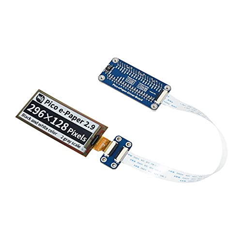 7,4 cm flexibles E-Paper E-Ink Display-Modul Kompatibel mit Raspberry Pi Pico, 296 × 128 Auflösung, Schwarz/Weiß, Farbe 2 Graustufen, SPI-Kommunikation von TUOPUONE