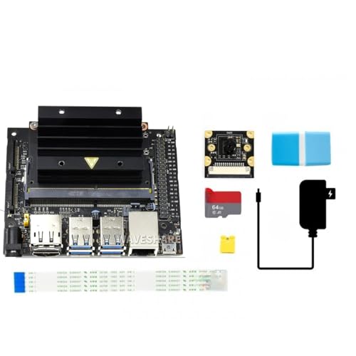 Jetson Nano Entwickler-Kit B01 Paket B mit IMX219-77 Kamera, Micro-SD-Karte, 64 GB, TF-Kartenleser und Zubehör, inklusive Netzadapter Jetson Nano Developer Kit (B01) von TUOPUONE