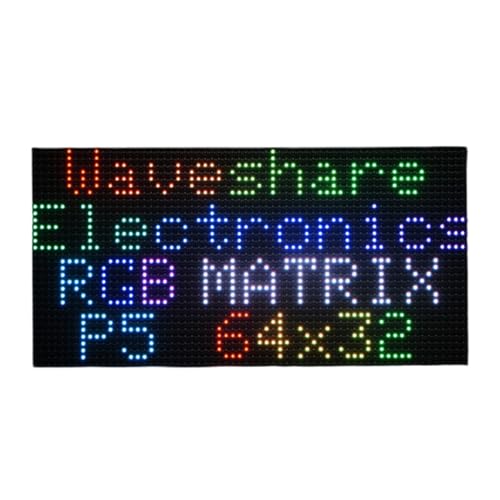 RGB-Vollfarb-LED-Matrix-Panel, kompatibel mit Raspberry Pi, 320 mm × 160 mm, Abmessungen 5 mm Abstand, 64 × 32 Pixel, einstellbare Helligkeit von TUOPUONE