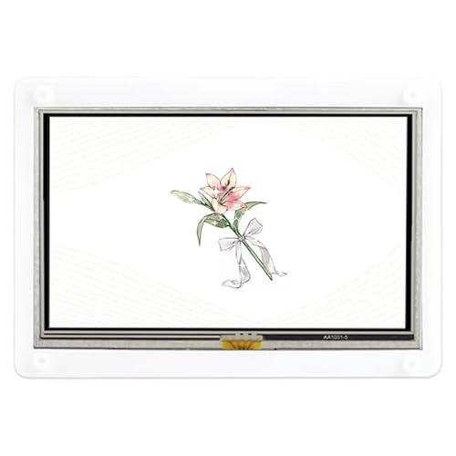 TUOPUONE 12,7 cm (5 Zoll) resistiver Touchscreen LCD mit zweifarbigem Gehäuse, kompatibel mit Raspberry Pi 4B / 3B+ / 3A+ /Zero 2 W 800 × 480 Auflösung, HDMI-Display-Schnittstelle, geringer von TUOPUONE