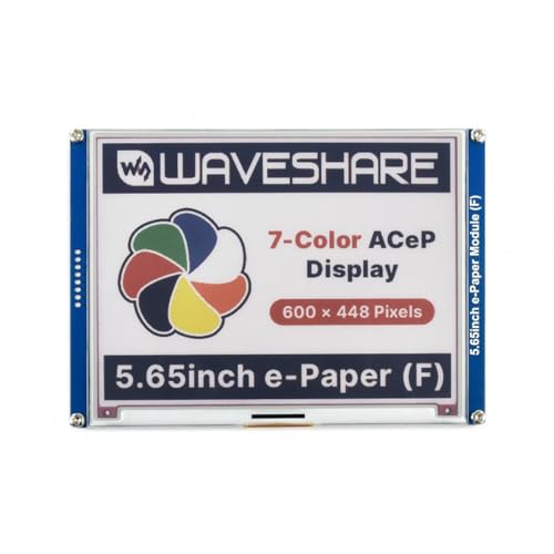 TUOPUONE 14,4 cm (5,7 Zoll) ACeP 7-farbiges E-Paper-E-Ink-Display-Modul, kompatibel mit Raspberry Pi 600 × 448 Auflösung ohne PCB, breiter Betrachtungswinkel, papierähnliche Anzeige ohne Strom von TUOPUONE