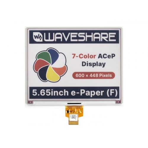 TUOPUONE 14,4 cm (5,7 Zoll) ACeP 7-farbiges E-Paper-E-Ink-Raw-Display, kompatibel mit Raspberry Pi 600 × 448 Auflösung ohne PCB, breiter Betrachtungswinkel, papierähnliche Anzeige ohne Strom von TUOPUONE