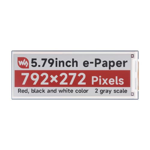 TUOPUONE 14,7 cm (5,8 Zoll) E-Paper-Modul (B) kompatibel mit Raspberry Pi E-Ink-Display, 792 x 272 Pixel, Auflösung, Rot/Schwarz/Weiß, SPI-Schnittstelle von TUOPUONE