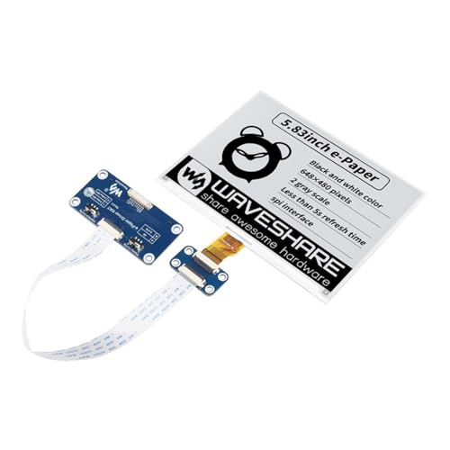 TUOPUONE 14,8 cm (5,8 Zoll) E-Paper-E-Ink-Display, kompatibel mit Raspberry Pi, 648 × 480 Pixel, Auflösung, schwarz/weiß, SPI-Schnittstelle ohne PCB von TUOPUONE