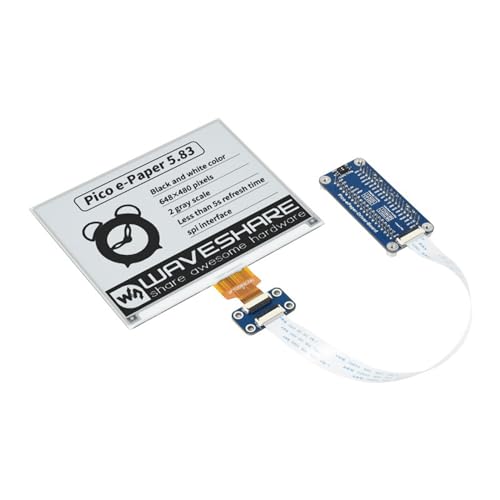 TUOPUONE 14,8 cm (5,8 Zoll) E-Paper-E-Ink-Display-Modul, kompatibel mit Raspberry Pi Pico 648 × 480 Auflösung, Schwarz/Weiß, SPI-Schnittstelle, breiter Betrachtungswinkel, papierähnlicher Effekt von TUOPUONE