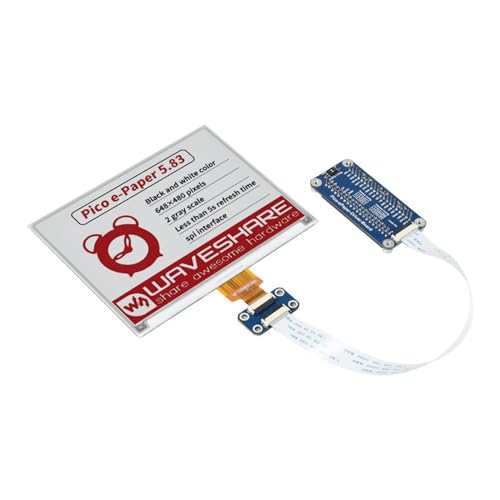 TUOPUONE 14,8 cm (5,8 Zoll) E-Paper-E-Ink-Display-Modul (B) kompatibel mit Raspberry Pi Pico 648 × 480 Auflösung, Rot/Schwarz/Weiß, SPI-Schnittstelle, breiter Betrachtungswinkel, papierähnlicher von TUOPUONE