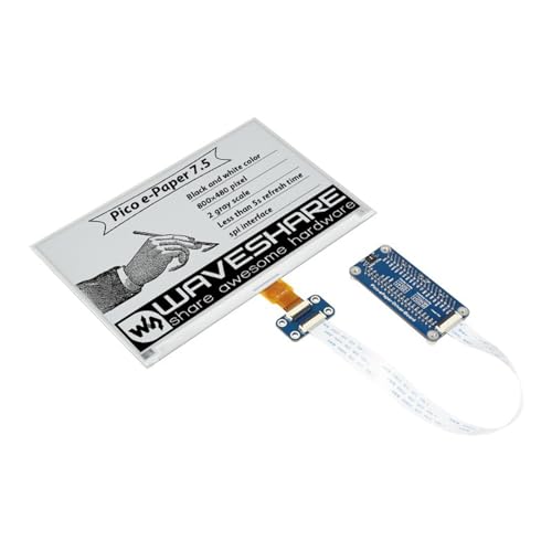TUOPUONE 19,1 cm (7,5 Zoll) E-Paper-E-Ink-Display-Modul, kompatibel mit Raspberry Pi Pico 800 × 480 Auflösung, Schwarz/Weiß, SPI-Schnittstelle, breiter Betrachtungswinkel, papierähnlicher Effekt von TUOPUONE