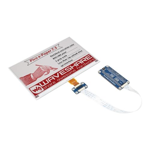 TUOPUONE 19,1 cm (7,5 Zoll) E-Paper-E-Ink-Display-Modul (B) kompatibel mit Raspberry Pi Pico 800 × 480 Auflösung, Rot/Schwarz/Weiß, SPI-Schnittstelle, breiter Betrachtungswinkel, papierähnlicher von TUOPUONE