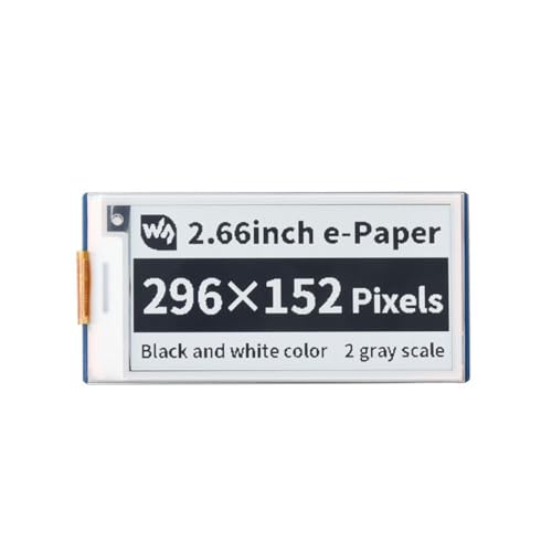 TUOPUONE 6,8 cm (2,7 Zoll) E-Paper-E-Ink-Display-Modul, kompatibel mit Raspberry Pi Pico 296 × 152 Auflösung, Schwarz/Weiß, SPI-Schnittstelle, breiter Betrachtungswinkel, papierähnlicher Effekt von TUOPUONE