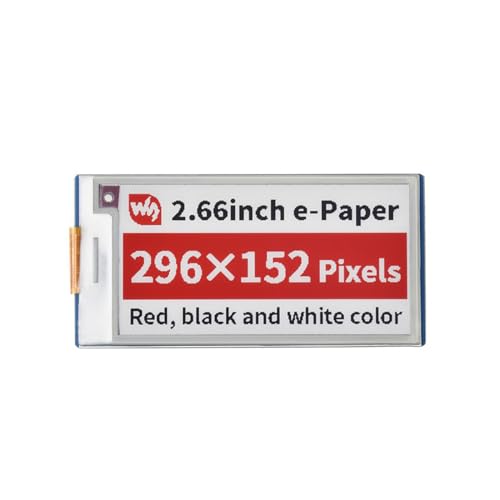 TUOPUONE 6,8 cm (2,7 Zoll) E-Paper-E-Ink-Display-Modul (B) kompatibel mit Raspberry Pi Pico 296 × 152 Auflösung, Rot/Schwarz/Weiß, SPI-Schnittstelle, breiter Betrachtungswinkel, papierähnlicher Effekt von TUOPUONE