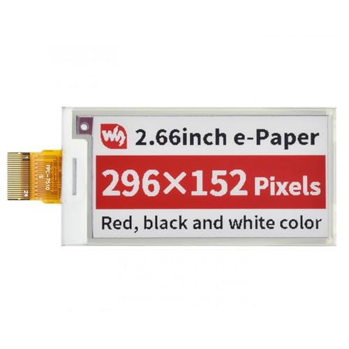 TUOPUONE 6,8 cm E-Paper (B) E-Ink Raw Display 296 × 152 Pixel Rot/Schwarz/Weiß Dreifarbige SPI-Schnittstelle ohne PCB papierähnliche Anzeige ohne Strom von TUOPUONE