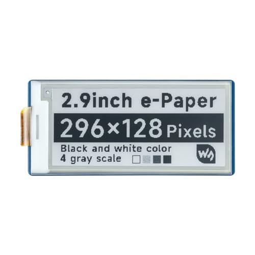 TUOPUONE 7,4 cm (2,9 Zoll) E-Paper-E-Ink-Display-Modul, kompatibel mit Raspberry Pi Pico 296 × 128 Auflösung, Schwarz/Weiß, SPI-Schnittstelle, breiter Betrachtungswinkel, papierähnlicher Effekt von TUOPUONE