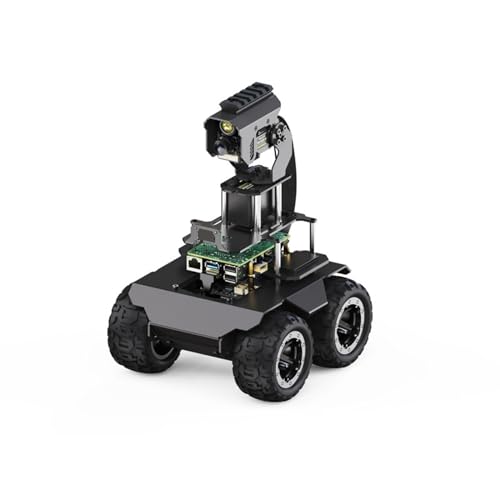 TUOPUONE RaspRover Open-Source 4WD AI-Roboter, kompatibel mit Raspberry 4B Dual-Controllern, Ganzmetallgehäuse, Computer-Vision, Pan-Tilt Kamera-Modul, PI4B-4GB im Lieferumfang enthalten von TUOPUONE