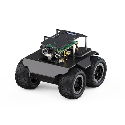 TUOPUONE RaspRover Open-Source 4WD AI-Roboter, kompatibel mit Raspberry 4B Dual-Controllern, Ganzmetallgehäuse, Computer-Vision nicht im Lieferumfang enthalten, Pan-Tilt Kamera-Modul, PI4B-4GB im von TUOPUONE