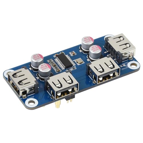 USB-Hub (B) Kompatibel mit Raspberry Pi Zero/Zero 2W/Zero W/Zero WH 4X USB 2.0 Anschlüsse von TUOPUONE