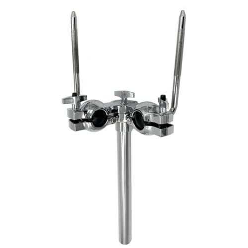 TUOREN Double Tom Holder Double Tom Arm Clamp Stand Adjustable L Rod Ball Tom Drum Mount Bracket for Drum Set Mount Hardware Parts von TUOREN