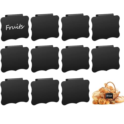 Korbetiketten zum Aufstecken auf Kunststoff-Mülleimer, abnehmbare Kreidetafel-Etiketten, Etiketten, Küche, Speisekammer, Korb, Etikettenhalter, Clip, zum Aufhängen, für Speisekammer, Organisation und Korbetiketten zum Aufstecken auf Kunststoff-Mülleimer, abnehmbare Kreidetafel-Etiketten, Etiketten, Küche, Speisekammer, Korb, Etikettenhalter, Clip, zum Aufhängen, für Speisekammer, Organisation und von TUPANDY