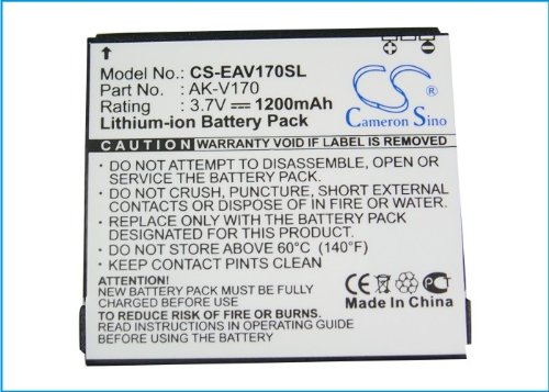 1200mAh / 4.44Wh Ersatzakku kompatibel mit Emporia AK-V170, Life+, Lifeplus, AK-V170 von TUPower