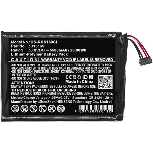 5500mAh / 20.90Wh Ersatzakku kompatibel mit Ring Stick Up Cam, B15169 von TUPower