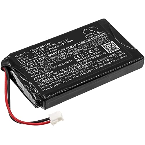 750mAh / 2.78Wh Ersatzakku kompatibel mit RTI T1, T1B, T2, T2+, TheaterTouch, 40-210154-17, ATB-950, ATB-950-SANUF von TUPower