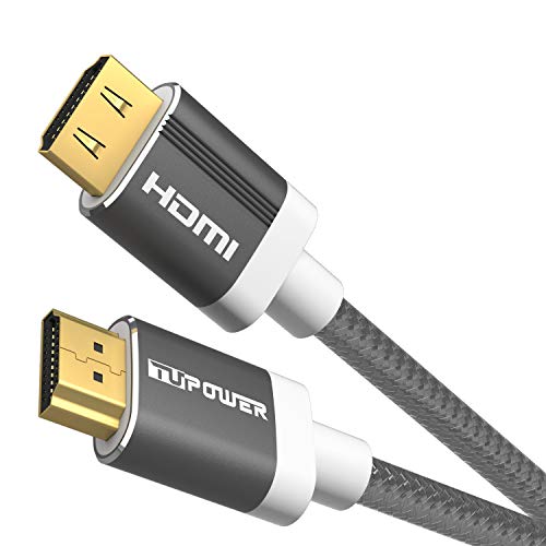 TUPower K40 Premium High Speed HDMI-2.0b-Kabel 0,5 m 4K HDR zukunftssicheres TV-Kabel unterstützt 2160p Video bei 60Hz mit 18Gbit/s Ethernet ARC-fähig kurz von TUPower