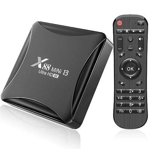 Android TV Box 13.0, X13 Mini 4GB RAM 32GB ROM RK3528 Quad-Core 64bit Cortex-A53 Support 2.4/5.0GHz dual-Band Wi-Fi 10/100M Ethernet HDMI 2.0 Smart TV Box von TUREWELL