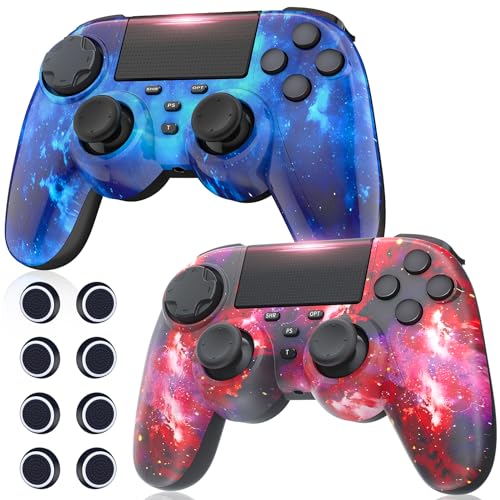 TURPOW 2Pack Wireless Controller for P4 Pro/Slim/PC with Enhanced Joystick/Dual Motor VibrationTouchpad, Sechs-Achsen-Gyroskop-Camouflage grün von TURPOW