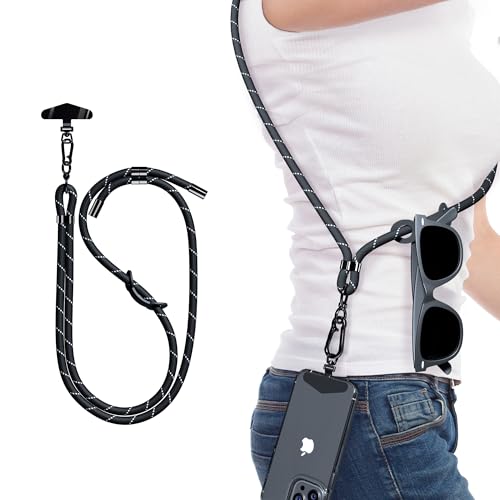 TUSEASY Handykette Universal – 8 mm Handy Umhängeband mit Edelstahl-Halterung, Verstellbares Handyband für iPhone 16/15/14/13 Pro, Samsung – Robustes Handyzubehör TUSEASY Handykette Universal – 8 mm Handy Umhängeband mit Edelstahl-Halterung, Verstellbares Handyband für iPhone 16/15/14/13 Pro, Samsung – Robustes Handyzubehör von TUSEASY