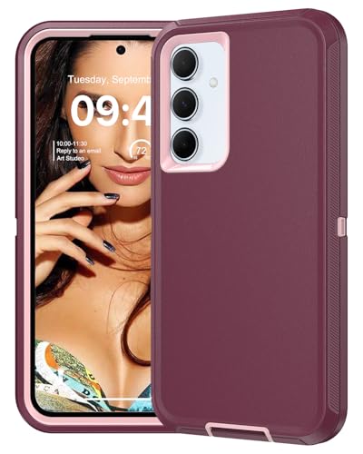 TUTUKII Defender Series Schutzhülle für Samsung Galaxy A35 5G, ohne Displayschutzfolie, A35 5G, 3-lagige Schutzhülle, stoßfest, staubdicht, Rundumschutz, robust, 16,8 cm (6,6 Zoll), Violett / Rot von TUTUKII