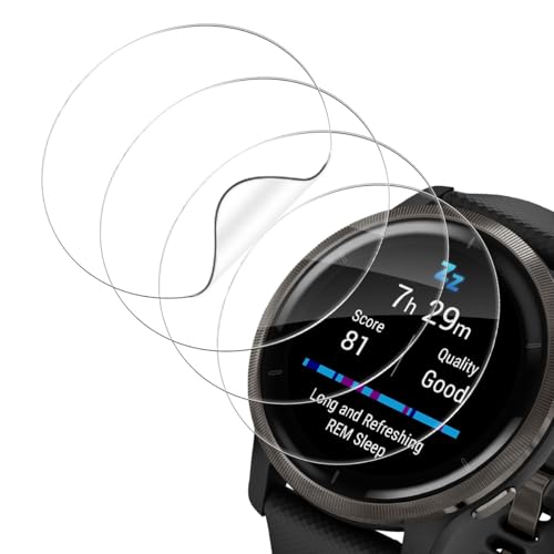 TUTUO 4 Stück Schutzfolie Kompatibel mit Garmin Venu 2S Displayschutz, [Flexible] Soft HD TPU Klar Displayschutzfolie, Blasenfrei Anti-Kratzen Wasserdicht TPU Weich Folie von TUTUO