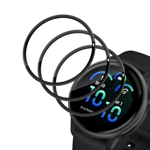 TUTUO 4 Stück Schutzfolie Kompatibel mit Garmin Vivoactive 6 Displayschutz, [Flexible] Soft HD TPU Klar Displayschutzfolie, Blasenfrei Anti-Kratzen Wasserdicht TPU Weich Folie von TUTUO