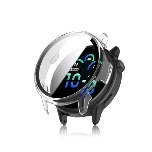 TUTUO Hülle Kompatibel mit Garmin Vivoactive 6 Schutzhülle, Rundum Case mit Displayschutzfolie, Flexibles TPU Vollschutz Cover, Anti-Kratz Displayschutz - Transparent TUTUO Hülle Kompatibel mit Garmin Vivoactive 6 Schutzhülle, Rundum Case mit Displayschutzfolie, Flexibles TPU Vollschutz Cover, Anti-Kratz Displayschutz - Transparent von TUTUO