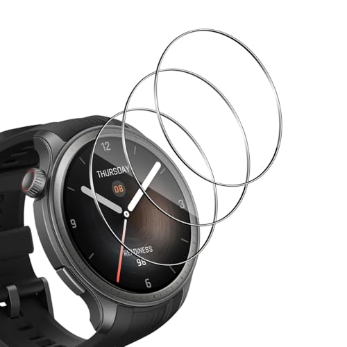 TUTUO Schutzfolie Kompatibel mit Amazfit Balance für Panzerglas, [3 Stück] HD 9H Displayschutz Folie, Anti-Kratzen Blasenfrei, Hochauflösende Schutzglas Folie von TUTUO